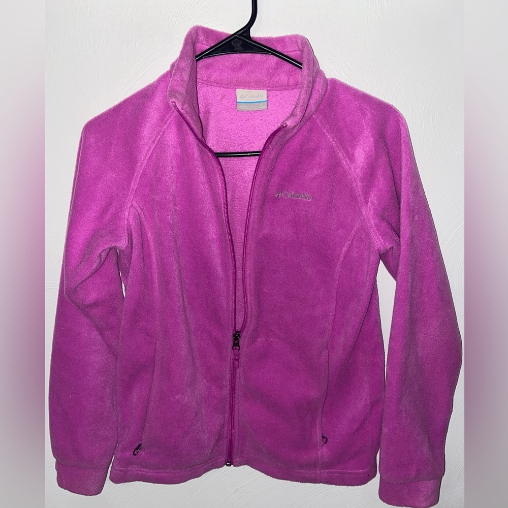 Columbia Purple Fleece Jacket Girls Size L 14/16